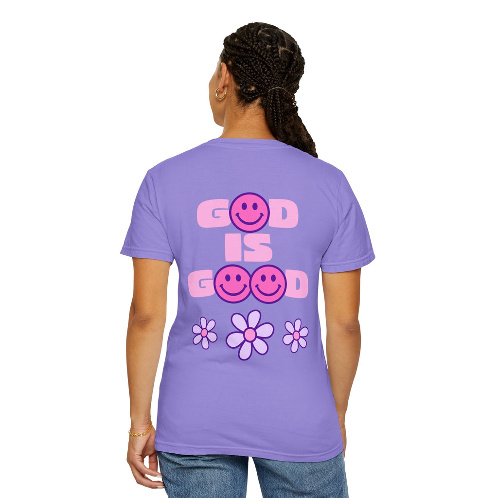 God is Good Floral Smiley T-shirt