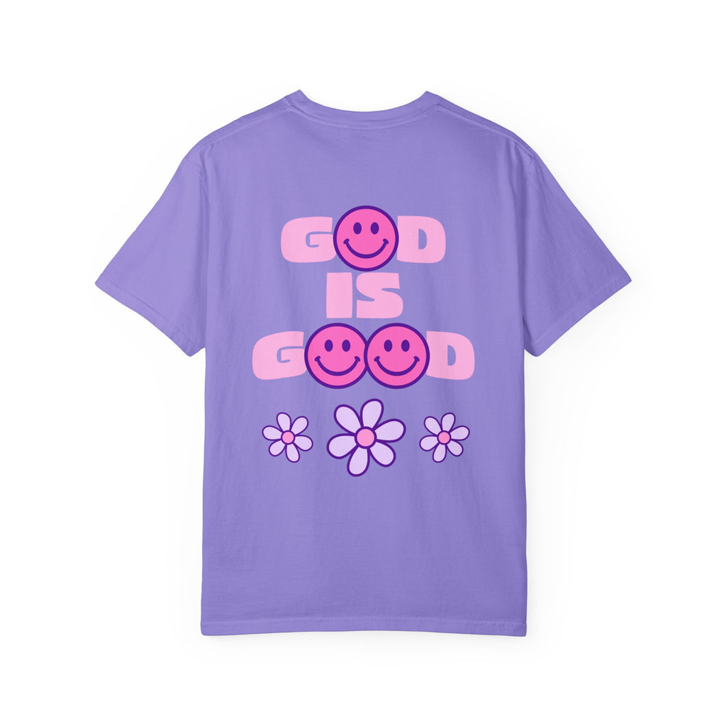 God is Good Floral Smiley T-shirt