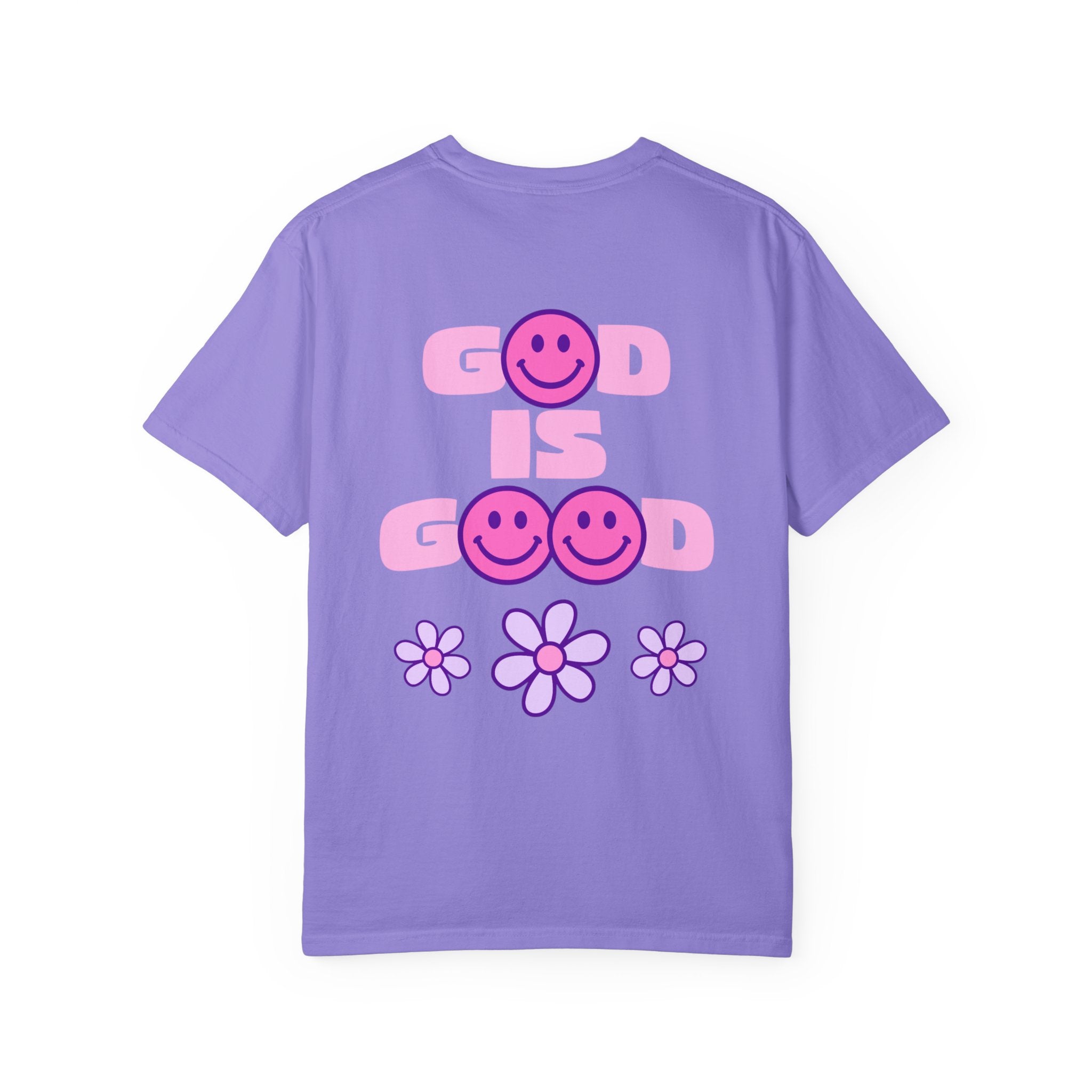 God is Good Floral Smiley T-shirt